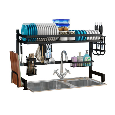 Kệ Để Chén Đĩa Thông Minh Trên Bồn Rửa Sơn Đen Cao Cấp Kalpen, 1 tầng/2 tầng