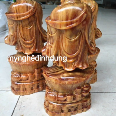 Tượng phật di lặc chúc phúc bằng gỗ huyết long tuyệt đẹp cao 20x8x6cm