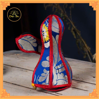 Túi vải gấm hộp đựng chuông chày kim cang Nepal mật tông tây tạng đồ thờ cúng bộ vỏ bao đựng chuông chùy - áo linh chử