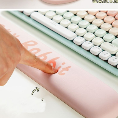 Miếng Kê Tay Bàn Phím Đệm Lót Chuột Mouse Pad Bunny Pink_ Hàng chính hãng