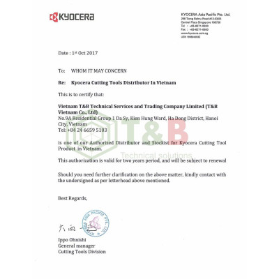 Mảnh dao tiện ngoài Cermet  Kyocera Model SNMG120420 TN60