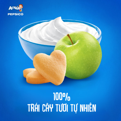 Combo 6 Gói Trái cây nghiền vị táo, phô mai tươi và bánh quy Agusha 90g/gói dành cho bé từ 6 tháng trở lên