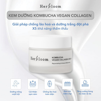 Bộ Đôi Dưỡng Trắng Da & Chống Quầng Thâm Mắt Herbloom Thuần Chay [Kem Dưỡng 60g + Kem Mắt 16ml]