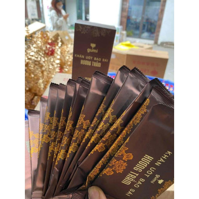 Hộp 20 cái khăn ướt và túi 30 khăn lau ban thờ Hương Trầm tự nhiên bao sái ban thờ thần tài ông địa