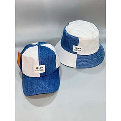 Combo nón cặp nam nữ Co.co phối vải jeans form chuẩn thời trang đường phố cao cấp