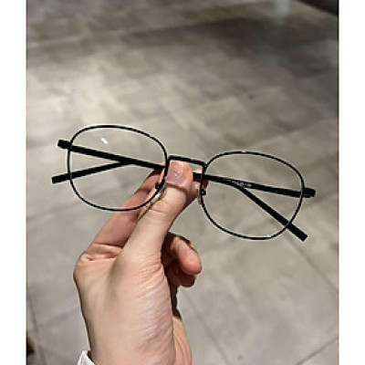 Kính Mắt vuông kim loại Korea bản dày chắc chắn cho nam nữ