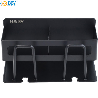 Kệ đựng bàn chải kem đánh răng 2 ngăn màu đen Hobby home decor CD3B