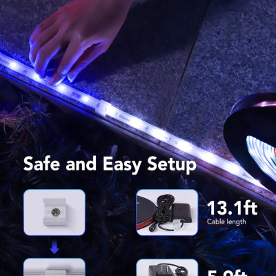 Dây Đèn LED chống nước Govee RGBIC Outdoor Strip Lights H6172 | 1 cuộn 10m, trang trí hắt trần, tủ, gầm giường siêu sáng