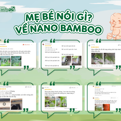 COMBO 6 Bịch tã/bỉm Quần Nano Bamboo sợi tre M/L/XL/XXL/XXXL (264 miếng+18) tiết kiệm 300k kèm quà tặng