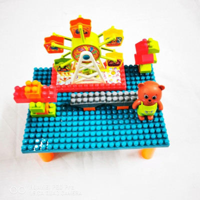 Bộ đồ chơi bàn lắp ghép Lego xếp hình đu quay cho bé