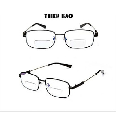 Kính lão thị, viễn thị HAI TRÒNG nhìn Xa - gần TIỆN LỢI cực đẹp KV22 gọng titan Dẻo cực bền toàn viền cao cấp Loại I ( Xa 0 gần có độ)
