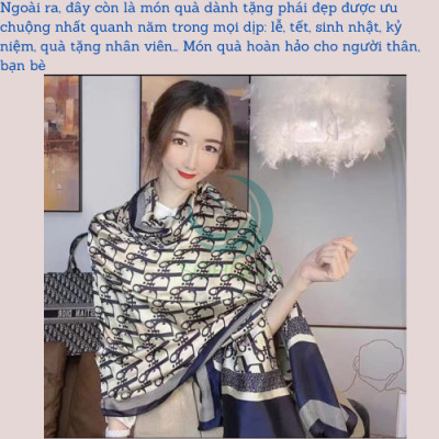  [CHỌN MÀU]-Khăn Quàng Cổ,Khăn Choàng Nữ Sang Trọng Màu Đen Họa Tiết Chữ Cái,Chất Liệu Mềm Cao Cấp