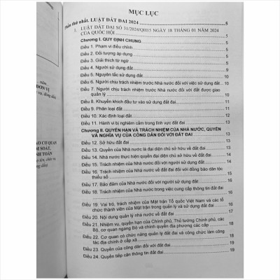 Sách Luật Đất Đai (sửa đổi, bổ sung 2024) – Và Các Văn Bản Hướng Dẫn Thi Hành Về Giá Đất, Bồi Thường, Hỗ Trợ, Tái Định Cư Khi Nhà Nước Thu Hồi Đất (V2427D)