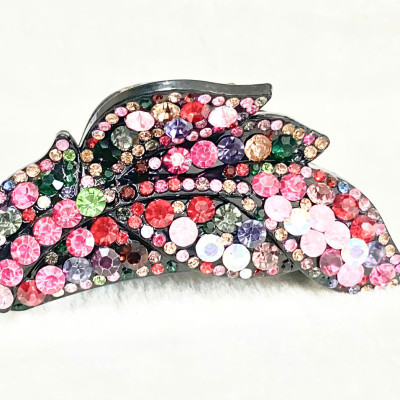 Kẹp Tóc Sau Hình Chiếc Lá Đính Đá - Phụ Kiện Sang Trọng Cho Nét Đẹp Quý Phái Dành Cho Người Yêu Thương