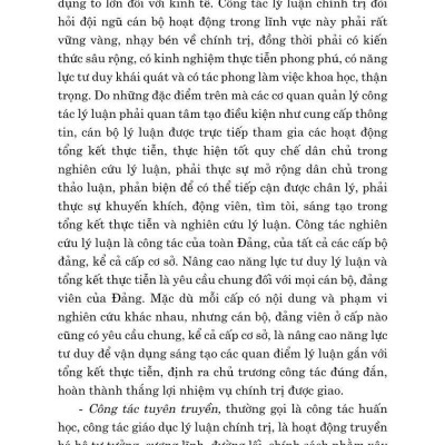 Công tác tư tưởng và những vấn đề đặt ra với công tác tư tưởng trong thời kỳ phát triển mới của đất nước (Xuất bản lần thứ hai, có chỉnh sửa)