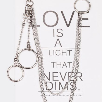 Dây xích đeo quần bằng kim loại phong cách HIP HOP