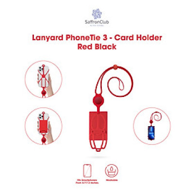 Lanyard PhoneTie 3-Card Holder hàng chính hãng Bone