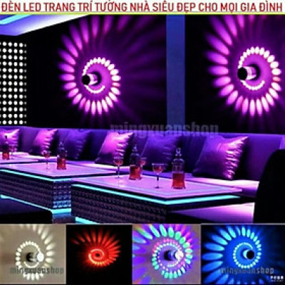 ĐÈN LED TRANG TRÍ TƯỜNG NHÀ TRẦN NHÀ SÁNG HÌNH XOÁY ỐC CỰC ĐẸP