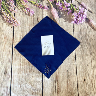 Khăn Tay Lụa Thêu Lá Bồ Đề SenSilk Embroidery Handkerchief