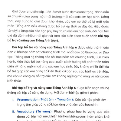 Bài Tập Bổ Trợ Và Nâng Cao Tiếng Anh Lớp 6 - Tập 1 (Có Đáp Án)
