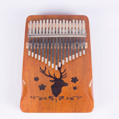 Đàn Kalimba Gỗ 17 Phím I Khắc Hình Tuần Lộc I Nhạc Cụ Gỗ Du Dương Cho Người Mới Bắt Đầu