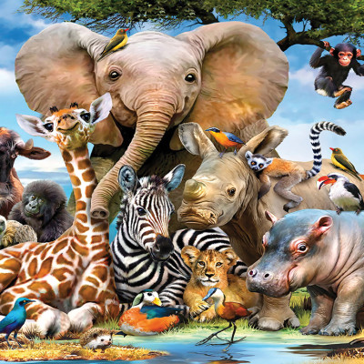 Bộ Tranh Xếp Hình Minh Châu 1000 Mảnh – Wildlife (Kích Thước 50x80cm)