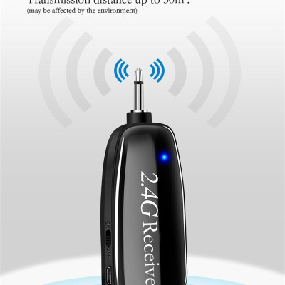 Micro Không Dây 2.4G G18 Đeo Tai, Tích Hợp Nút Điều Chỉnh Âm Lượng, Kết Nối Dài 50m, Pin Lithium 400mAh, Jack 3.5mm và 6.5mm, Hỗ Trợ Giảng Dạy, Thuyết Trình, Livestream, Chất Âm To Rõ, Dễ Dàng Sạc USB Qua Laptop, PC, Pin Dự Phòng | Hàng Nhập Khẩu