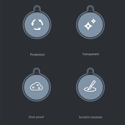 Ốp Case Vỏ Bảo Vệ Silicon TPU trong suốt GOR cho Apple AirTag (Bộ 2 Cái) - Hàng Nhập Khẩu