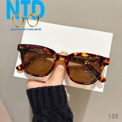 Kính Mắt Gọng Kính Cận NTD Nam Nữ Mắt Kính vuông Nhựa Cao Cấp TR 90 Càng Cốt Kim Loại Mã 135