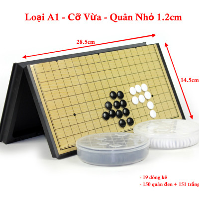 Cờ Vây Nam Châm Chọn size, Cờ Caro Cao Cấp, Có Bàn Là Hộp Đựng Rộng 28.5cm Và 37cm - Hàng chính hãng