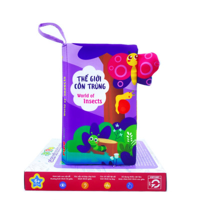 Sách Vải Tương Tác Cho Bé Đoán Đuôi Con Vật - Thế Giới Côn Trùng
