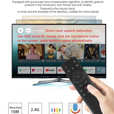 Chuột bay g20s có chức năng điều khiển giọng nói và cử chỉ tay người dùng có tem gyroscope G20s voice