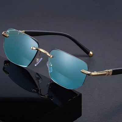 Kính lão đọc sách không viền mặt xanh kiểu dáng đẹp A13