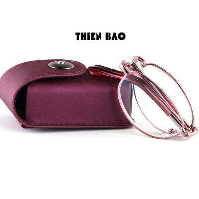 Kính lão thị, kính viễn thị trung niên đọc chữ màu Hồng sang KV8G PINK hàng đẹp tròng Nhật gấp gọn