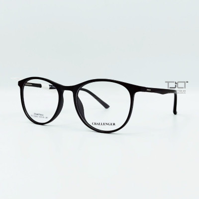 GỌNG KÍNH NHỰA NHÁM. TRÒN, NAM NỮ, MÀU ĐEN, HÀNG CHÍNH HÃNG CHALLENGER CU22010-C1