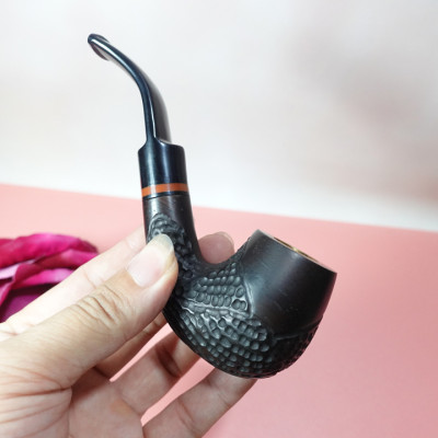 ( Tổng Hợp ) Tẩu gỗ mun khắc hoa văn và trơn cao cấp đủ loại - T0296