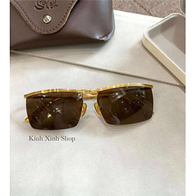 Kính râm nam Solex Amor nửa viền càng nhỏ cao cấp mạ vàng 14K Tặng Fullbox phụ kiện