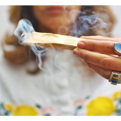 Sét 1 bó xô thơm đen và 1 thanh palo santo (black sage & palo santo)