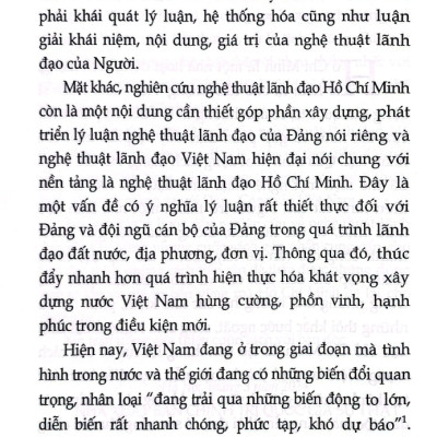 Nghệ Thuật Lãnh Đạo Hồ Chí Minh - ST