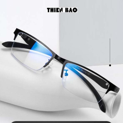 Gọng kính thời trang NAM NỮ 0 độ ( Có bán độ lão thị, viễn thị trung niên) nửa viền thể thao cực đẹp KT17 tròng Nhật bản cao cấp loại I nhẹ nhàng thoải mái