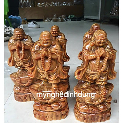 Tượng phật di lặc chúc phúc bằng gỗ huyết long tuyệt đẹp cao 20x8x6cm