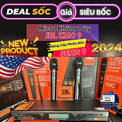 Micro Không Dây KMC 9 - Tích Hợp,Dò Sóng - Tăng Giảm Âm Lượng - Hút Giong,Hát Nhẹ,Giọng Mềm,Chống Hú Tốt - Chuyên Karaoke Gia Đình - Hàng Nhập Khẩu