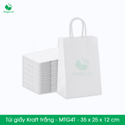 MTG4 MTG4T- 35x25x12 cm - Combo 50 túi giấy Kraft Nhật cao cấp