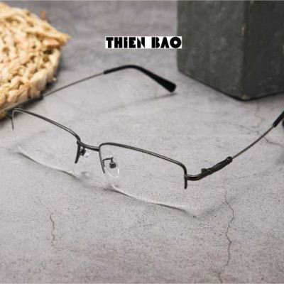 Kính lão thị, kính viễn thị Nam nữ KVM367  Gọng TITANIUM càng dẻo chuẩn độ hàng đẹp xẻ cước chống as xanh