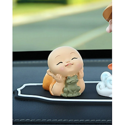 Tượng Chú Tiểu Tĩnh Tâm An Nhiên Trang Trí_ Hàng chính hãng