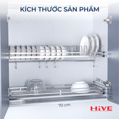 Giá chén bát cố định 2 tầng HiVE Inox 304