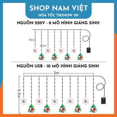 Dây Led Rèm Treo Ngọc Trai Biểu Tượng Giáng Sinh Trang Trí Ngoài Trời