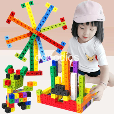 Đồ chơi giáo dục NUMBER BLOCK Linking Cubes học toán và xếp hình sáng tạo 100 khối NumberBlocks toán tư duy,tiếng anh