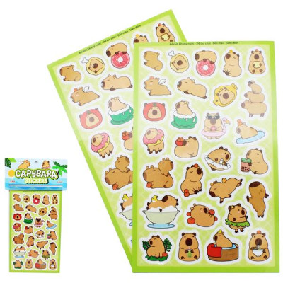 Bộ 2 Tờ Sticker Capybara Vui Nhộn - Liên Hiệp Thành USCPBR28X2