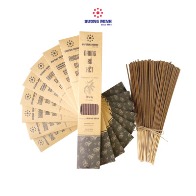 Nhang Bồ Kết Dương Minh hộp 180cây nhang 30cm nhang sạch 100% tự nhiên nhang thắp và xông nhà hương nhang thơm an toàn không hóa chất